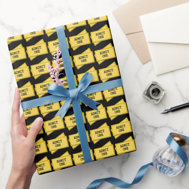 Themed Movie tocket pattern wrapping paper (Gifting)