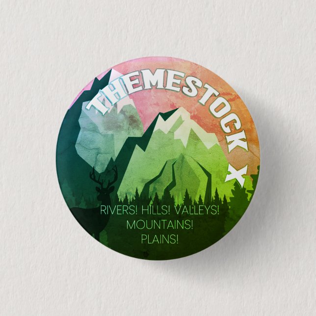 Themestock X Green Variation button (Front)