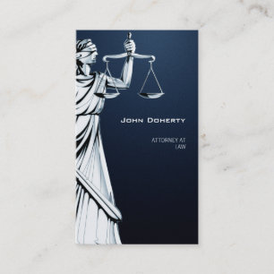 Themis ATTORNEY AT LAW Dark Blue Business Card