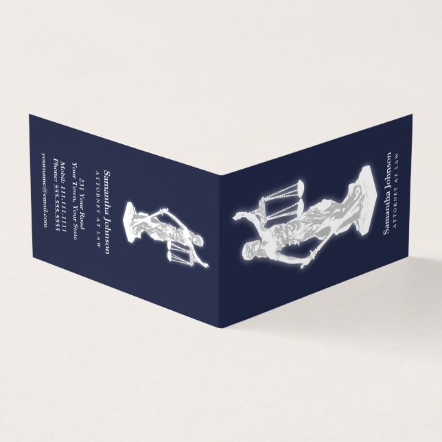 Themis | Attorney At Law Midnight Blue Business Card (Outside)