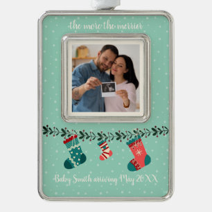 theMoretheMERRIER Ultrasound Silver Plated Framed Ornament