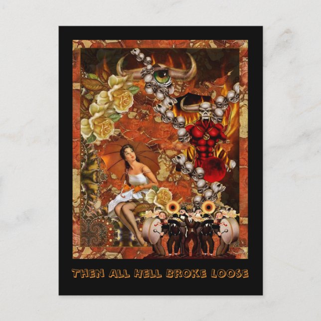 Then All Hell Broke Loose Postcard (Front)
