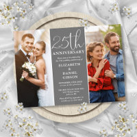Then And Now 2 Photo 25th Wedding Anniversary