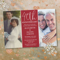Then And Now 2 Photo 40th Wedding Anniversary
