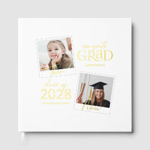 Then And Now 2 Photo Graduation Guest Book