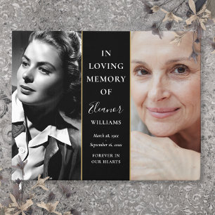 Then And Now 2 Photo Memorial Funeral  Guest Book