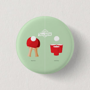 Then And Now: Ping Pong 3 Cm Round Badge