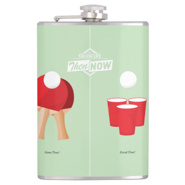 Then And Now: Ping Pong Hip Flask (Front)