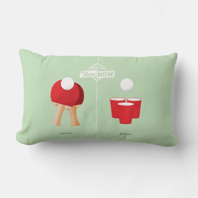 Then And Now: Ping Pong Lumbar Cushion (Front)