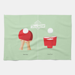 Then And Now: Ping Pong Tea Towel