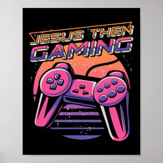 Then Gaming Gamer Christian Boys Video Game Contro Poster