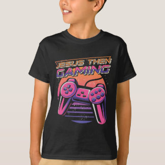 Then Gaming Gamer Christian Boys Video Game Contro T-Shirt