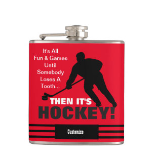 Then it' Hockey Vinyl Wrapped Flask