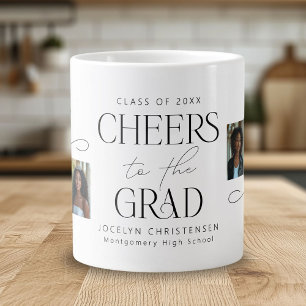 Then & Now Photo Collage Graduation Gift Large Coffee Mug