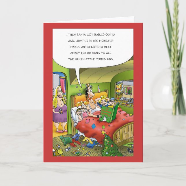 ...Then Santa Got Bailed Outta Jail... Holiday Card (Front)