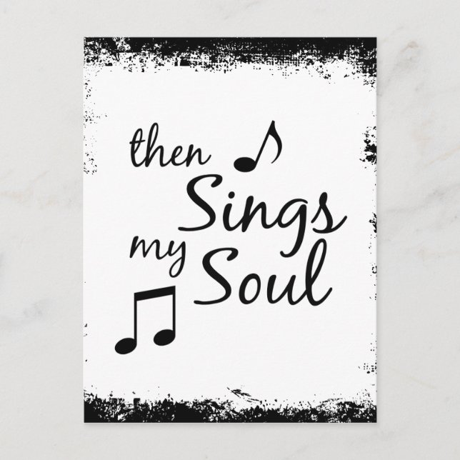 Then Sings my Soul Postcard (Front)