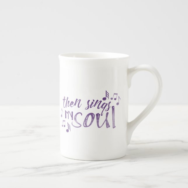 Then Sings My Soul Purple Watercolor Mug (Right)