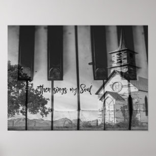 Then Sings my Soul with Country Church Keyboard  Poster