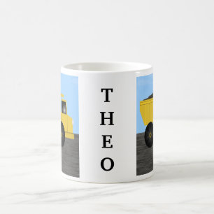 Theo Dump Truck Personalised Name Mug