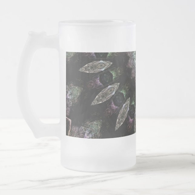 Theo  frosted glass beer mug (Left)