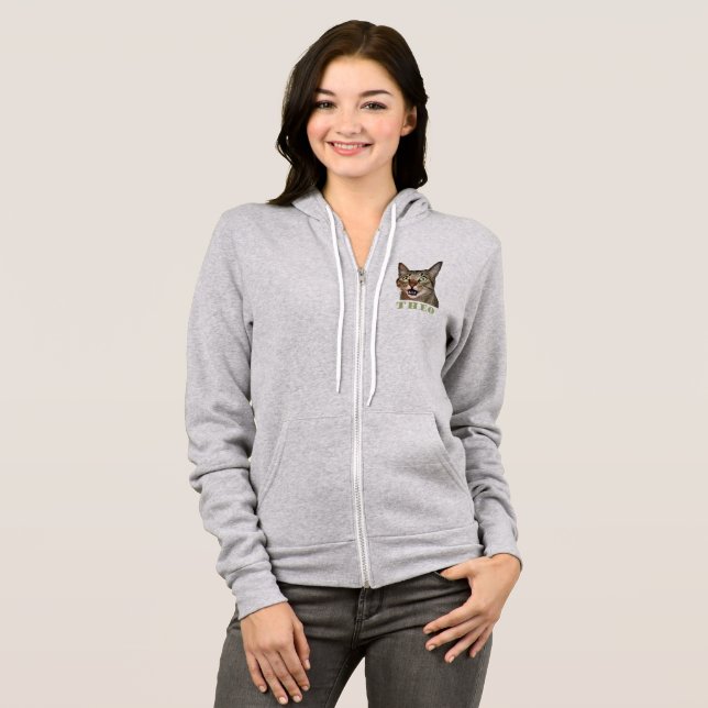 Theo stank face zip up hoodie (Front Full)