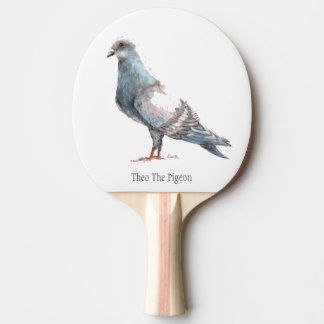 'Theo The Pigeon' Bird Ping Pong Paddle