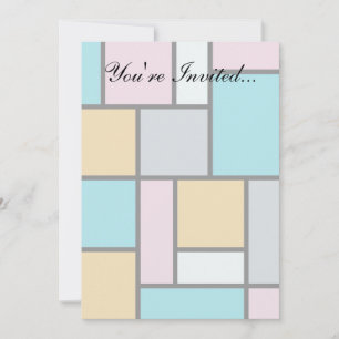 Theo Van Doesburg - Composition 17 - Mondrian Art Invitation