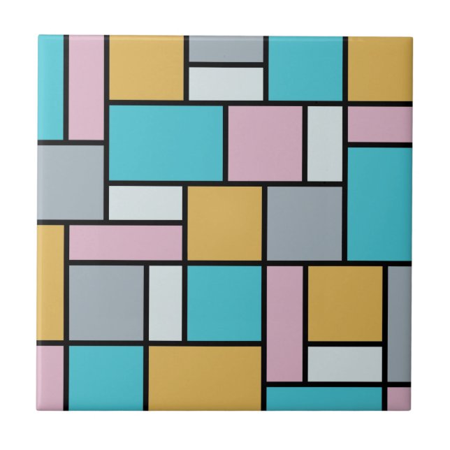 Theo Van Doesburg - Composition 17 - Mondrian Art Tile (Front)