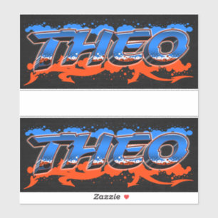 Theo Vorname Name Graffiti Aufkleber Sticker