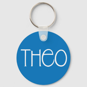Theo white Keychain