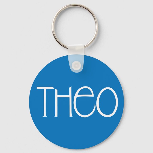 Theo white Keychain (Front)