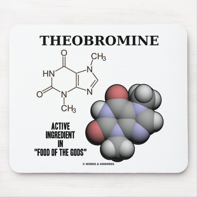 Theobromine (Chemical Molcule) Active Ingredient Mouse Mat (Front)