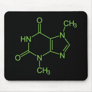 Theobromine Chocolate Molecule Chemical Diagram Mouse Mat