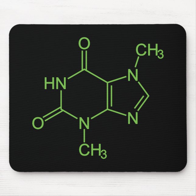 Theobromine Chocolate Molecule Chemical Diagram Mouse Mat (Front)