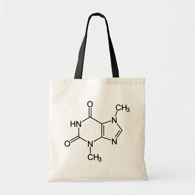 Theobromine Chocolate Molecule Chemical Diagram Tote Bag (Front)