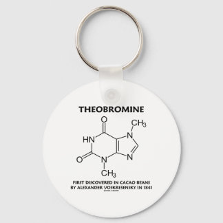Theobromine First Discovered In Cacao Beans 1841 Key Ring