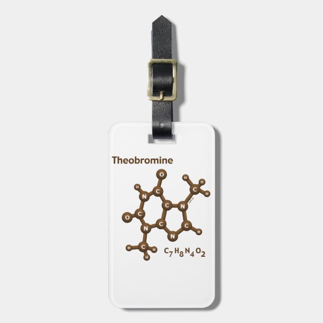 Theobromine Luggage Tag (Front Vertical)
