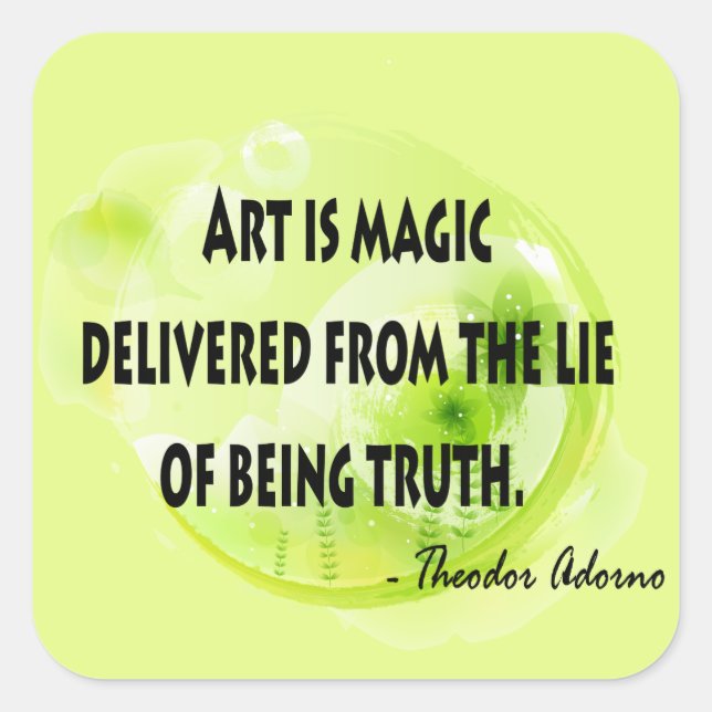 Theodor Adorno Square Sticker (Front)