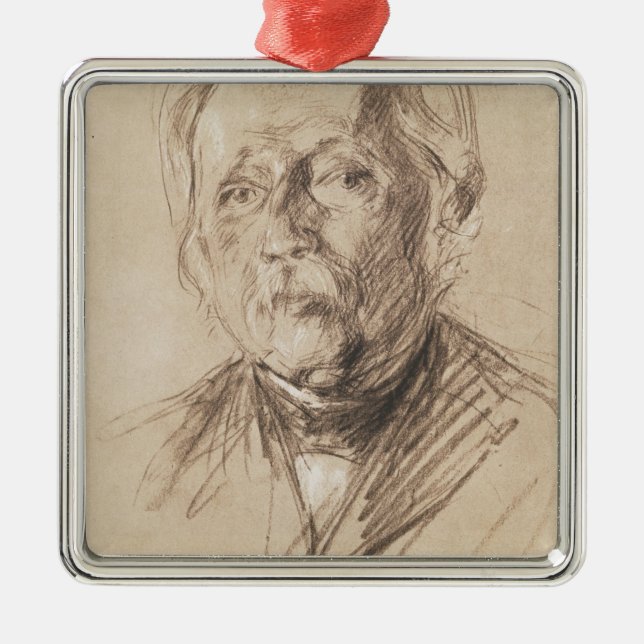 Theodor Fontane, 1896 Metal Tree Decoration (Front)