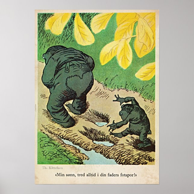 Theodor Kittelsen My Son Tred Always Follow Father Poster (Front)