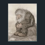 Theodor Kittelsen Troll wonders how old CC1001 Postcard<br><div class="desc">A giant troll is sitting on a rock, deep in thoughts. A forest is growing on the top of his head. Postcard inspired by a troll illustration by Theodor Kittelsen (Norwegian 1857–1914). The name of the illustration is 'Trollet som grunner på hvor gammelt det er' or, in English, 'Troll wonders...</div>