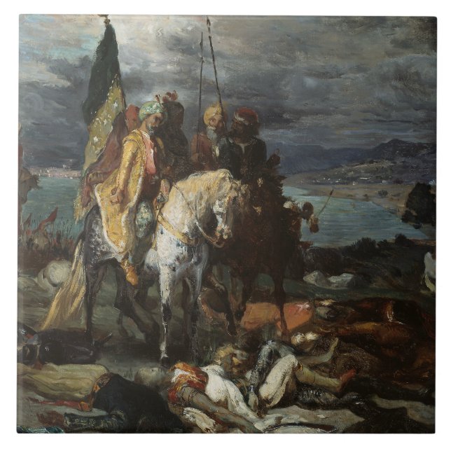 Theodore Chasseriau - Saracens and Crusaders Tile (Front)