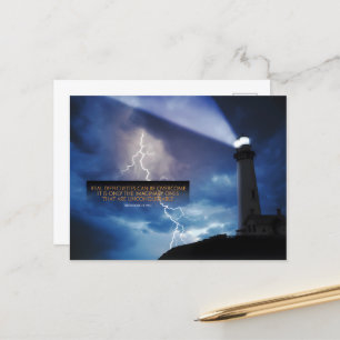 Theodore N. Vail Inspirational Quote "Overcome" Postcard