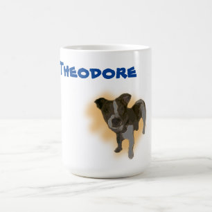Theodore Name With Jack Russell, Coffee Mug