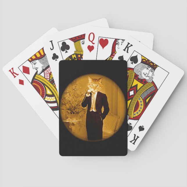 Theodore On The Phone Playing Cards (Back)