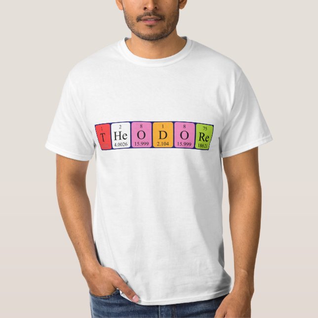 Theodore periodic table name shirt (Front)