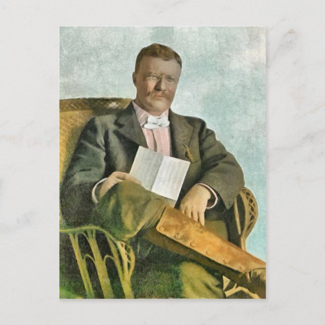 THEODORE ROOSEVELT AT OYSTER BAY POSTCARD (Front)