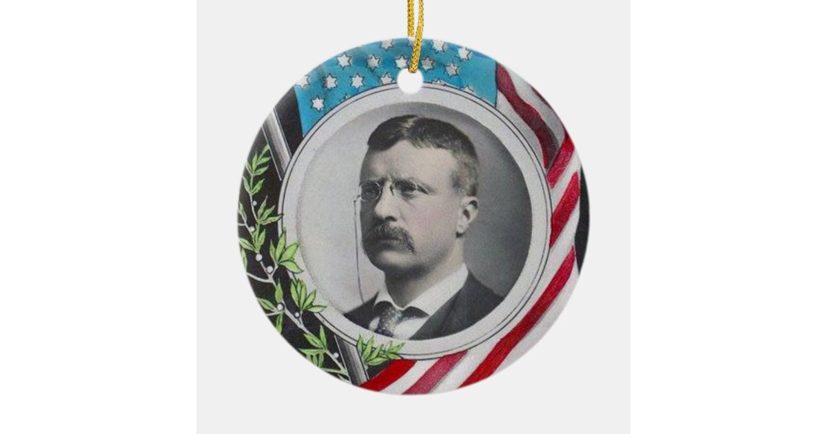 Theodore Roosevelt Christmas Ornament Zazzle.co.uk