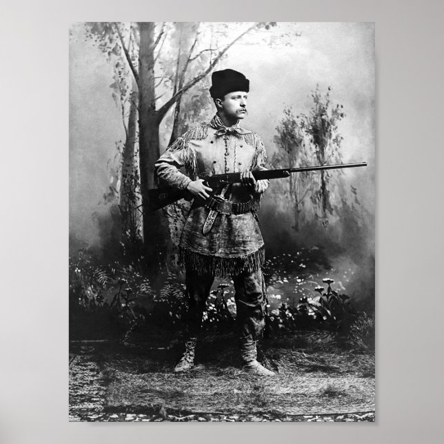 Theodore Roosevelt - Hunting Portrait Poster (Front)