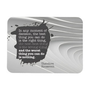 Theodore Roosevelt Inspirational Quote "Decision" Magnet